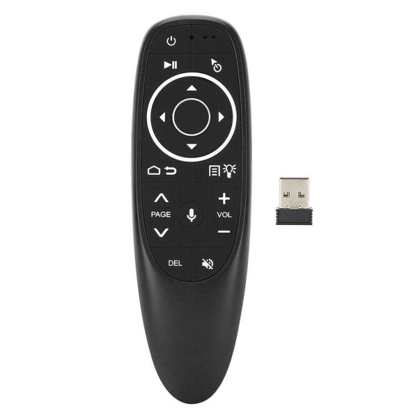 RKTech G10S Pro Backlit Fly Air Mouse Smart Voice Remote Control Wireless Gyro Sensing Smart Remote Control IR Learning Latest Backlit Version for Android TV, Smart TV
