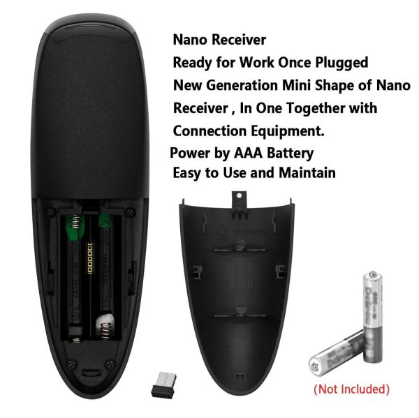 RKTech G10S Pro Backlit Fly Air Mouse Smart Voice Remote Control Wireless Gyro Sensing Smart Remote Control IR Learning Latest Backlit Version for Android TV, Smart TV - Image 7