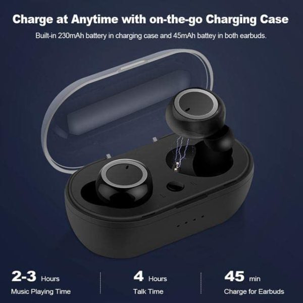 RKTech SQ-W1 TWS Stereo Sound Headset Bluetooth 5.0 Wireless Twins Earbuds Earphones - Image 4
