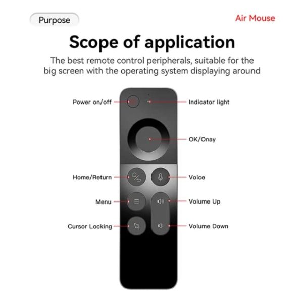 RKTech W3 IR Learning 2.4G Wireless Voice Air Mouse Remote Control for Smart TV, Android TV Box, Mini PC - Image 6