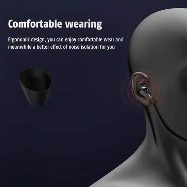 QCY T3 Wireless Bluetooth Earbuds Bluetooth 5.0 Semi-in-Ear Multi Noise Isolation, Sensitive Touch Control IPX5 Waterproof, Support Stereo and Mono Mode Auto Connection (Black) - Image 2