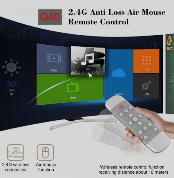 RKTech Q40 Voice Remote Control Fly Air Mouse with Anti Missing Function, Microphone Voice Search Remote 2.4G Wireless with IR Learning Mini Keyboard for Android TV Box, Mini PC - Image 2