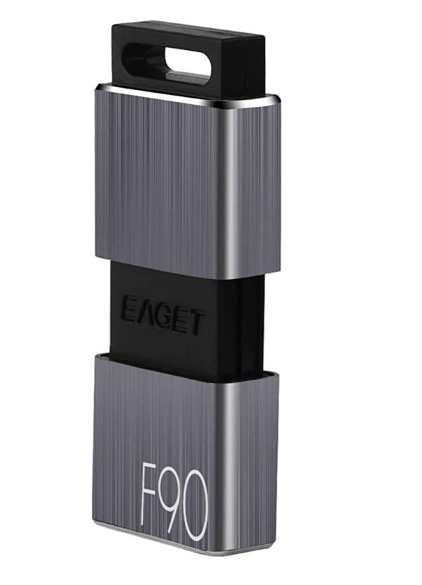 EAGET F90 128GB USB 3.0 High Speed Capless USB Flash Drive,Water Resistant Pen Drive,Shock Resistant Thumb Drive