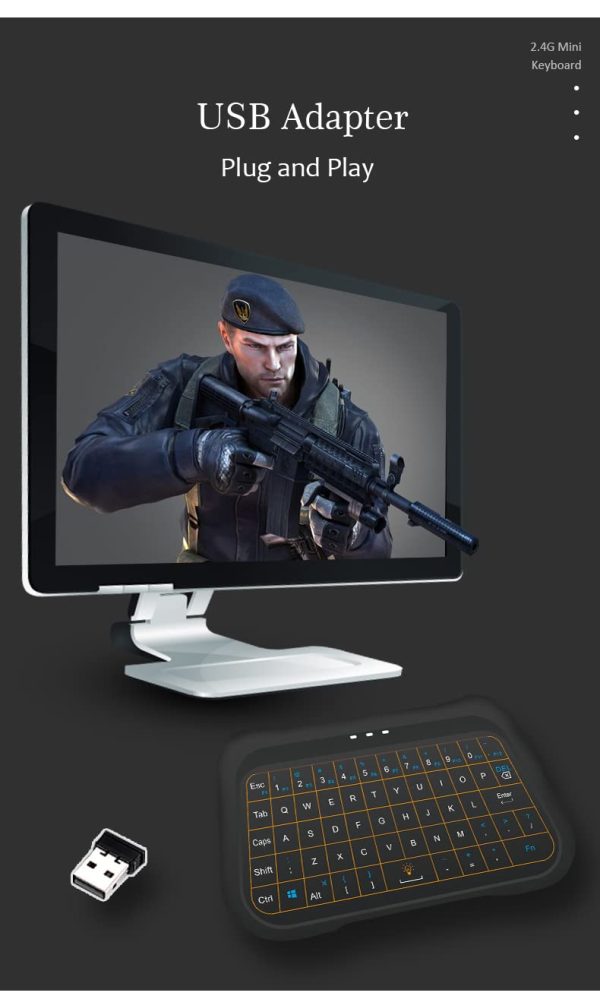 RKTech T18 Mini Backlight Keyboard Air Remote 2.4 GHz Wireless Mouse Handheld Touchpad Controller for TV Box Mini PC - Image 2