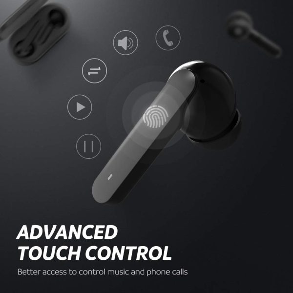 SoundPEATS TruePods True Wireless Earbuds 5.0 Bluetooth Headphones in-Ear Stereo Wireless Earphones with Dual Mic Built-in, Touch Control, One-Step Pairing, Total 20 Hours Play Time - Image 4