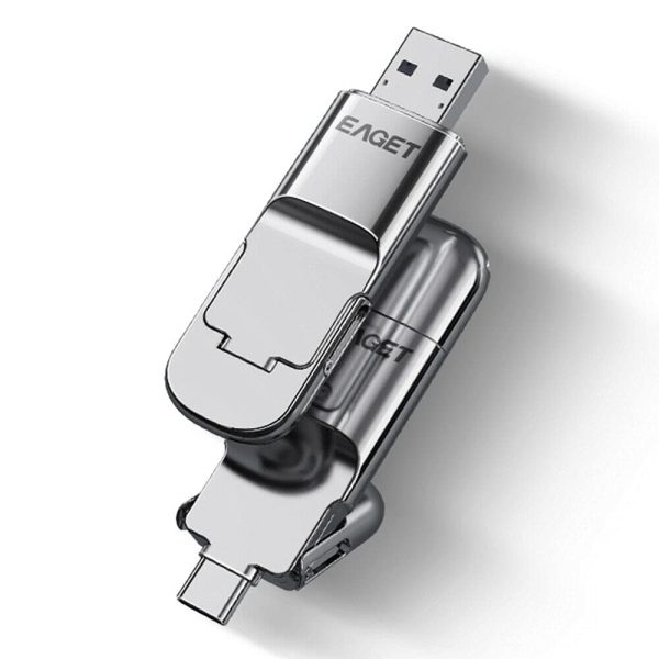 EAGET SU10 128GB USB3.1 Type-C Ultra High Speed encrypted Mobile Solid State Drive encrypted USB Flash Drive for Mobile Phone and Computer