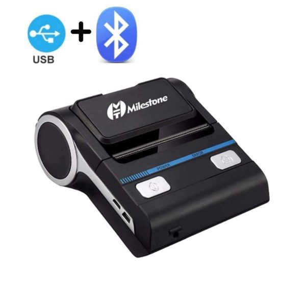 Milestone MHT P8001 Thermal Printer Bluetooth Printer Android POS 2 Inch Receipt Bill Printer Printing Machine for Small Business, Restaurant Swiggy Zomato KOT, Shopping Mall, Mini Market + 5pcs Thermal Roll - Image 3