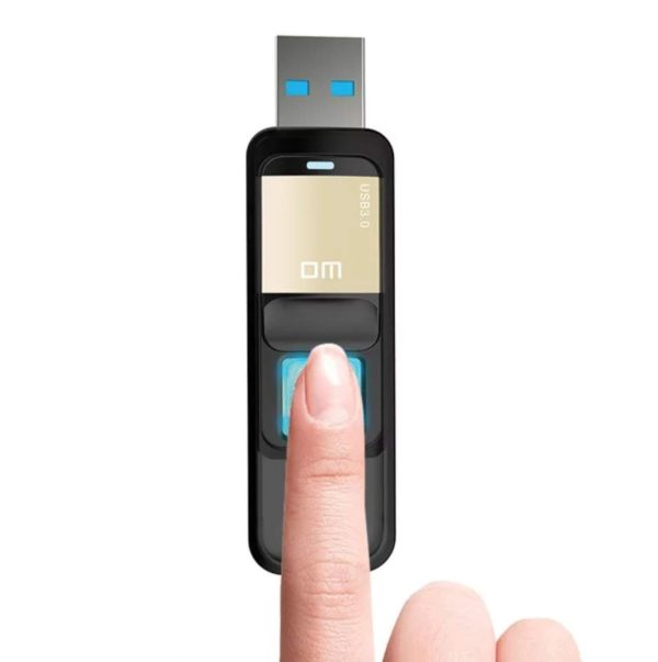 DM PD061 32GB Fingerprint Pendrive USB 3.0 U Disk Storage Device Flash Drive Pen Drive with Fingerprint Encryption Function Golden/Sliver Color Fingerprint Pendrive