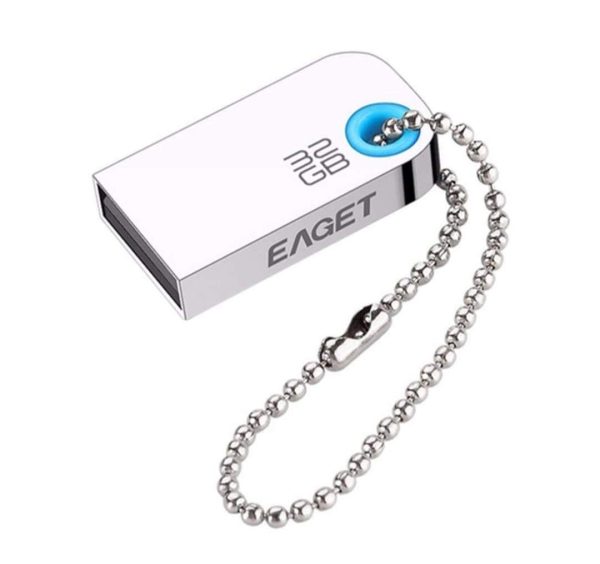 Eaget U9L 32GB Mini USB2.0 Silver Metal Waterproof U Disk Flash Drive Super Fast Metal Pendrive