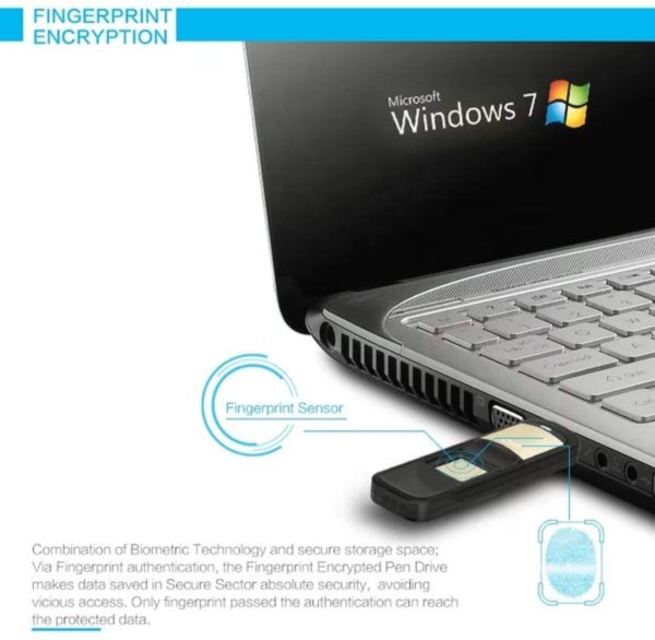DM PD061 32GB Fingerprint Pendrive USB 3.0 U Disk Storage Device Flash Drive Pen Drive with Fingerprint Encryption Function Golden/Sliver Color Fingerprint Pendrive - Image 6