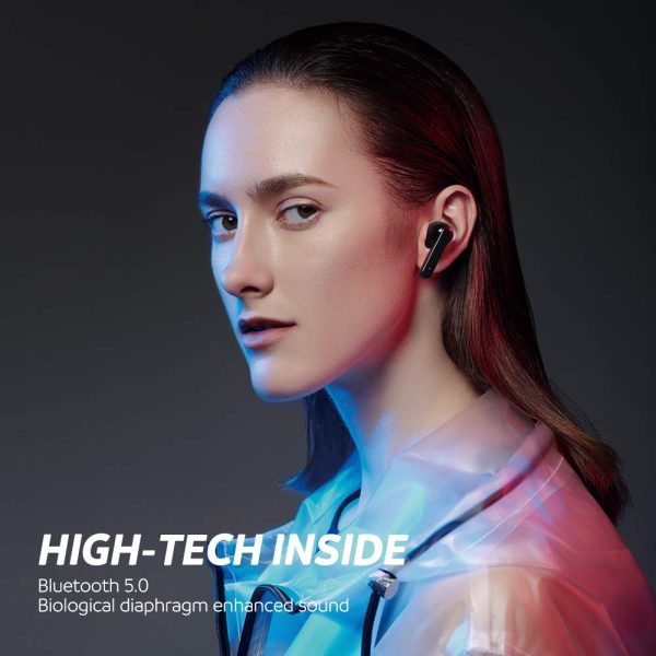 SoundPEATS TruePods True Wireless Earbuds 5.0 Bluetooth Headphones in-Ear Stereo Wireless Earphones with Dual Mic Built-in, Touch Control, One-Step Pairing, Total 20 Hours Play Time - Image 5