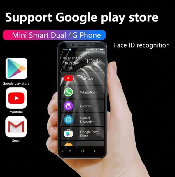 K-TOUCH Anica S11S 3GB RAM 32GB ROM MtK6757 Quad Core 4.8" Screen Face Id Android 9.0 4G LTE 2280MAH Big Battery, Google Play Metal Body Luxurious Smart Phone (Black) - Image 5