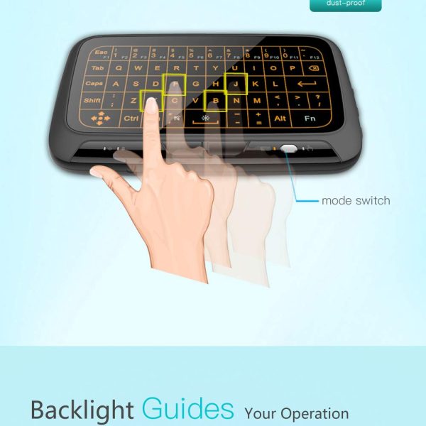 RKTech H18+ Backlight Mini Keyboard Air Remote 2.4 GHz Wireless Mouse Full Touchpad Controller for Mini PC - Image 3