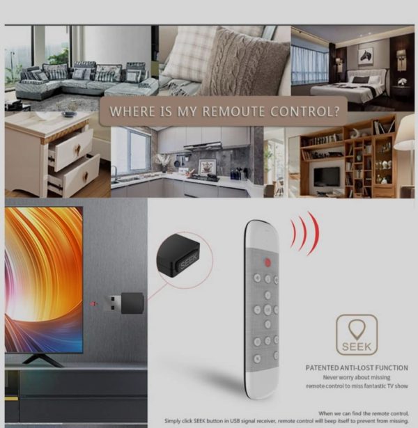 RKTech Q40 Voice Remote Control Fly Air Mouse with Anti Missing Function, Microphone Voice Search Remote 2.4G Wireless with IR Learning Mini Keyboard for Android TV Box, Mini PC - Image 3