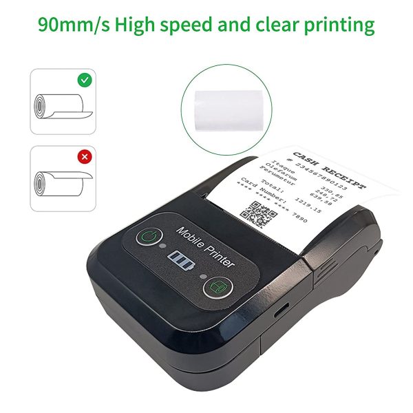Milestone MPT-II 58mm Thermal Printer Bluetooth Printer Android POS 2 Inch Receipt Bill Printer Printing Machine for Small Business, Restaurant Swiggy Zomato KOT, Shopping Mall, Mini Market - Image 3