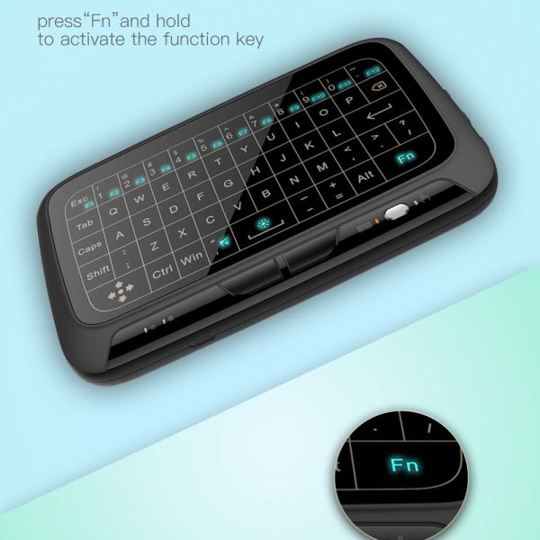 RKTech H18+ Backlight Mini Keyboard Air Remote 2.4 GHz Wireless Mouse Full Touchpad Controller for Mini PC - Image 5