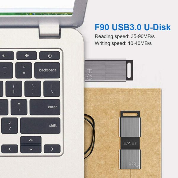 EAGET F90 128GB USB 3.0 High Speed Capless USB Flash Drive,Water Resistant Pen Drive,Shock Resistant Thumb Drive - Image 4