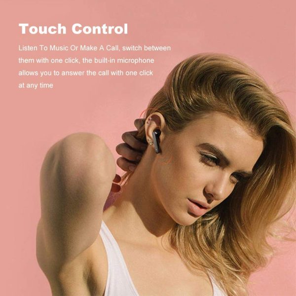 QCY T3 Wireless Bluetooth Earbuds Bluetooth 5.0 Semi-in-Ear Multi Noise Isolation, Sensitive Touch Control IPX5 Waterproof, Support Stereo and Mono Mode Auto Connection (Black) - Image 4