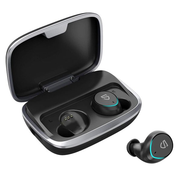 SoundPEATS Q45-TrueShift TWS True Wireless Bluetooth 5.0 Earphones in-Ear Headphones IPX7 Waterproof Earbuds Headset with Mic- Upto 100 Hours Battery-Life, USB-C Charging, Touch-Controls (Black) - Image 6