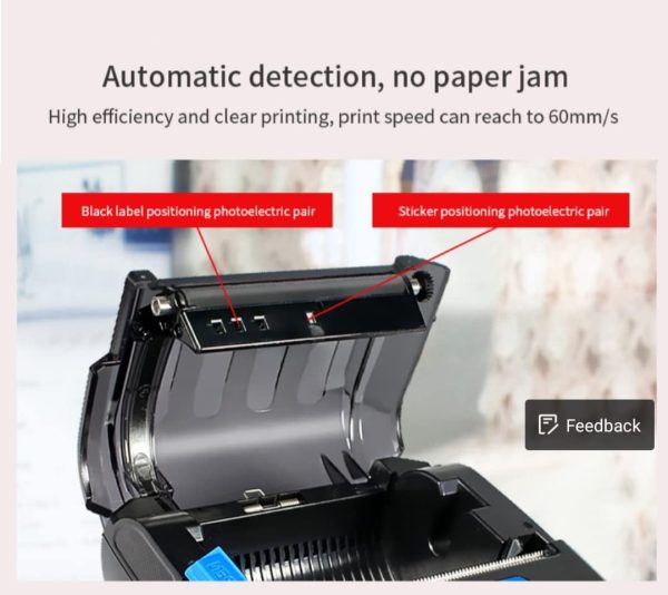 Milestone MPT-III-FA8B (CX805) 80mm 3 Inch Thermal Printer Receipt + Label Sticker Barcode Printer - Image 6
