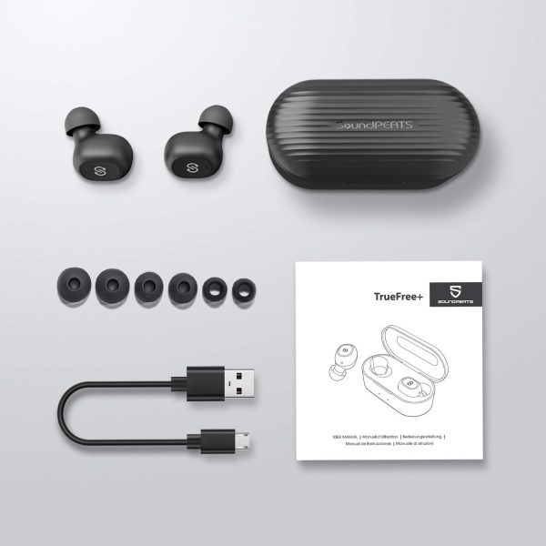 SoundPEATS TrueFree+ Truly Wireless Bluetooth in Ear Earbuds with Mic (Solid Black) - Image 6