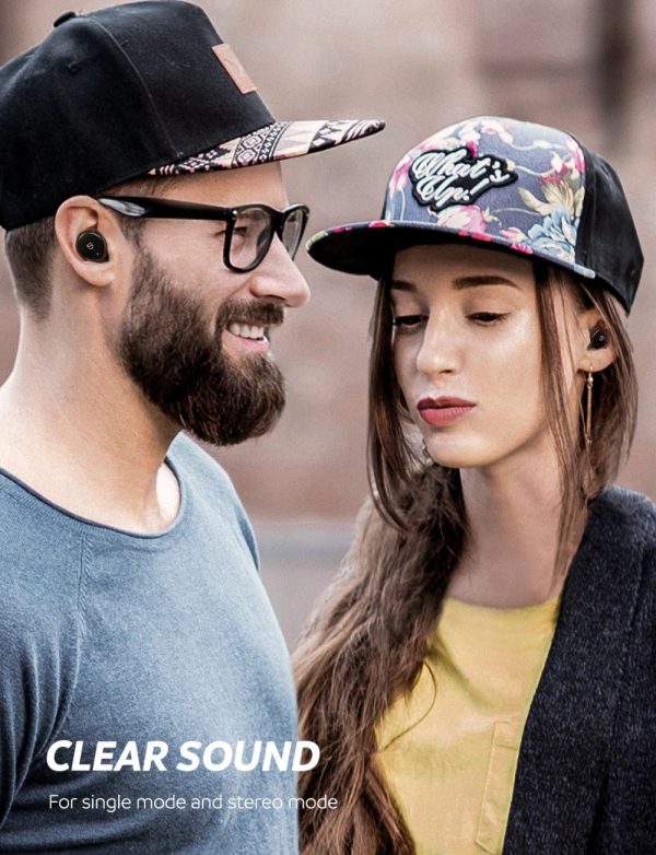 SoundPEATS Q45-TrueShift TWS True Wireless Bluetooth 5.0 Earphones in-Ear Headphones IPX7 Waterproof Earbuds Headset with Mic- Upto 100 Hours Battery-Life, USB-C Charging, Touch-Controls (Black) - Image 2