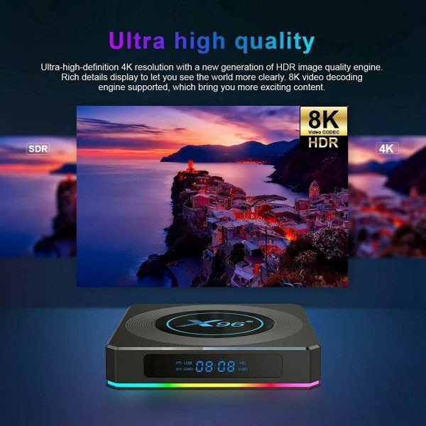 RKTech X96 X4 8K HD Mini Pc Box 4GB RAM 64GB ROM Amlogic S905X4 Android 11.0 Dual WiFi 2.5G + 5G 1000M Ethernet Bluetooth 4.1 2022 Latest 8K HD Mini PC Box - Image 4