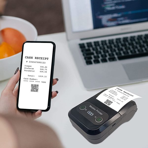 Milestone MPT-II 58mm Thermal Printer Bluetooth Printer Android POS 2 Inch Receipt Bill Printer Printing Machine for Small Business, Restaurant Swiggy Zomato KOT, Shopping Mall, Mini Market - Image 2