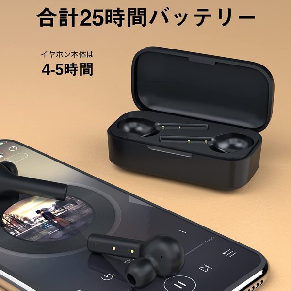 QCY T5 Truly Wireless Bluetooth In Ear Earbuds with Mic (Black) - Image 5