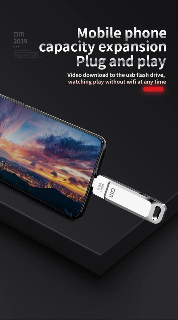 DM PD168 Pendrive 128GB USB 3.1 Type C High-Speed Zinc Alloy Metal Pen drive for Smartphone, PC, Laptop, Mac Book, Computer - Image 6